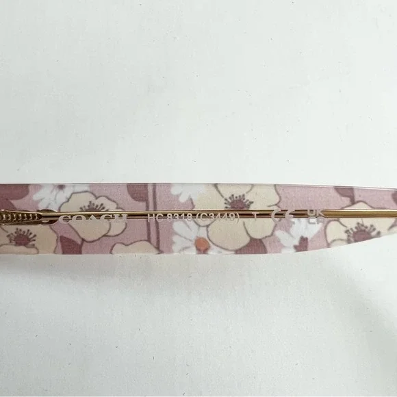 Coach Transparent Pink Floral Print Shades Sunglasses HC8318 (C3449) - Picture 7 of 9